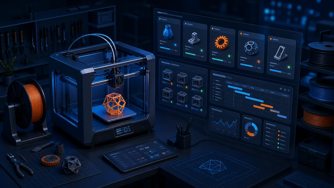 Imprimante 3D connectée à un tableau de suivi des commandes